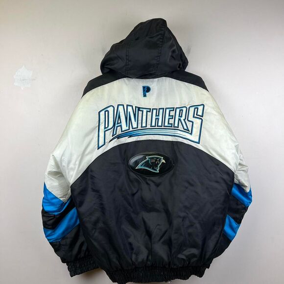 Vintage NFL Carolina Panthers Men's Pro Line Puffer Jacket Size M - Picture 1 of 8